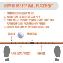 Elevate & Co. Golf Alignment Sticks – 36" Training Aid With Ball Placement Lines, 3 In 1 Trainer | Improve Posture & Perfect Swing Accuracy,35026313 - 彩色 - 查看 2