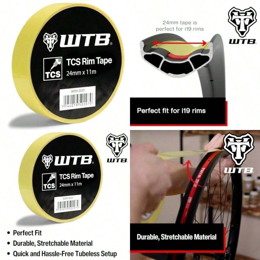 WTB TCS i21 26 mmx11 m Rim Tape Roll for 5 Wheels(TCS Rim Tape, 24mm x 11m Rolling (for 5 wheels) -i19) - Multicolor - Ver 1