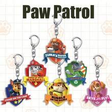 6 PCS/Set PAW Patrol Acrylic Keychains - Cute & Stylish Key Rings With Chase & Skye, Lightweight Cartoon Bag Charms, Multi-Character & Multi-Pattern Design, Perfect Gift For Weddings, Parties, Birthdays