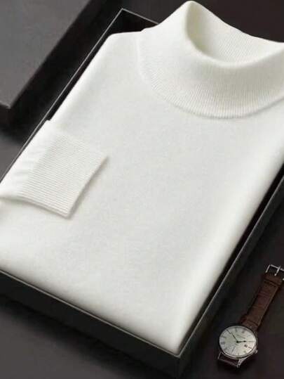 GRDR Autumn/Winter New Half-Turtleneck Pullover Sweater, Casual Knit Top For Daily Wear