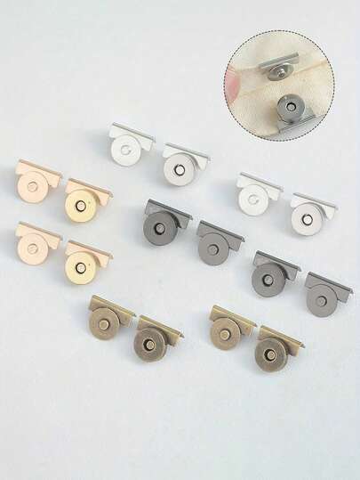 2pcs Magnetic Snap Buttons, No-Sew Snap Fasteners, Suitable For Bags, Purses, Wallets, Canvas Totes, Clothing, Crafts, Shopping Bags, Beach Bags, DIY Accessories