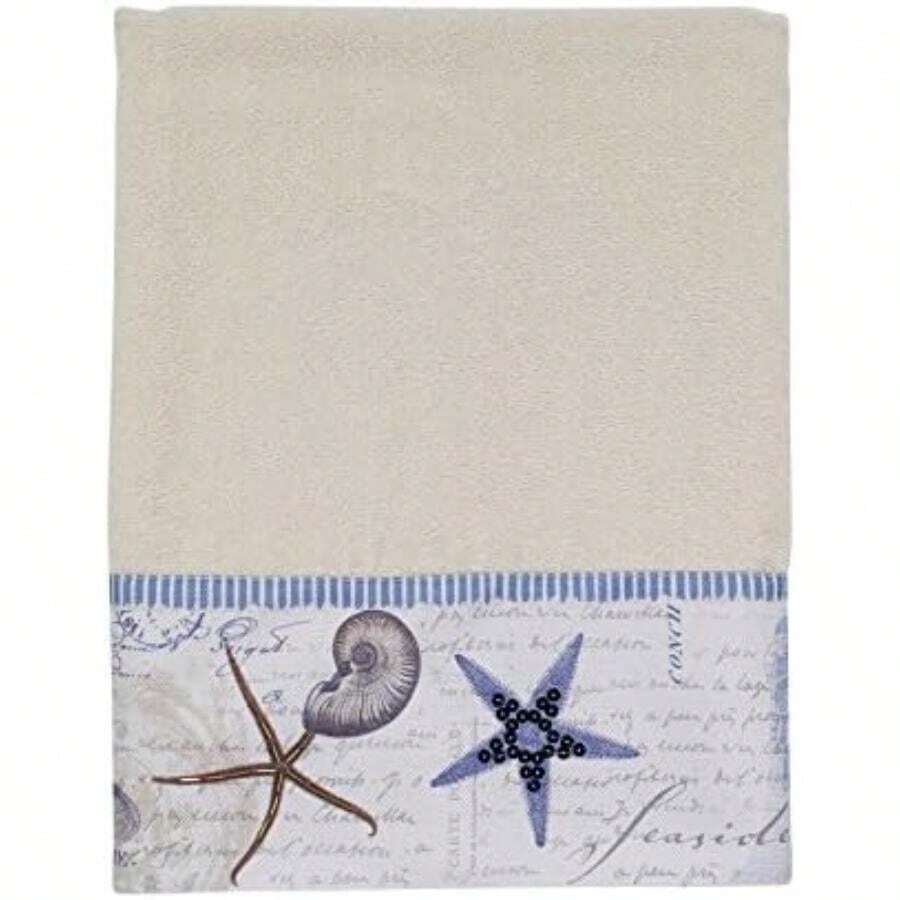 Avanti Antigua Toallas de Papel para Invitados, Bruma Azul, Toalla de Mano, 1(Toalla de baño Marfil) - Multicolor - Ver 1
