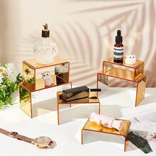 3/6 Piece Set Of Acrylic Display Stand, Acrylic Display Riser, Transparent Display Stand Suitable For Shelves, Desserts, Cupcakes, Candy, Food, Desktop Collectibles, Product Bars, Action Figures, Jewelry Display Cabinets - Clear - View 2