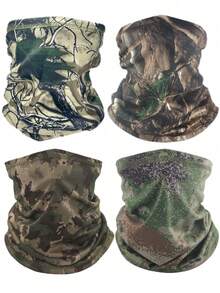 4pcs Summer Outdoor Sunscreen Neck Gaiter Multifunctional Magic Headband, Breathable Scarf, Cycling Face Mask, Quick-Drying - Multicolor - View 7