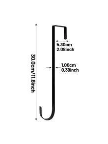 1个简约铁艺装饰挂钩，可用作前后门收纳架挂钩、包包挂钩、户外花园挂钩、情人节挂钩，多种尺寸可选，适用于不同场景