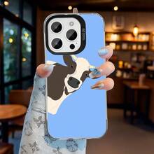 Funda de Teléfono Tema de Vaca Súper Linda, Estilo INS, Diseño a Prueba de Golpes, Textura Mate.Esta funda protectora duradera es compatible con la serie Oppo Reno y los modelos REALME, lo que la convierte en una opción de regalo de moda para otros. - Colores mezclados - Ver 3