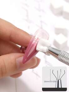 2-Box Set Of 100pcs Mini Sponge Blocks With 4 Claws Tweezers Gripper, Manicure Nail Painting Gel Ombre Coloring Sponge Gradient Nail Gel Polish Tools - Multicolor - View 4