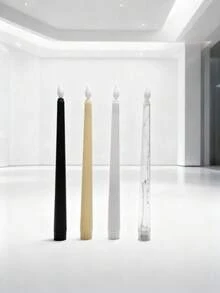 豪华长杆LED电子蜡烛，逼真火焰/串灯版，无烟无焰电子蜡烛套装，适用于派对氛围装饰、桌面摆件 - 彩色 - 查看 2