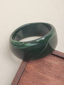 Bộ 1/5 vòng tay nhựa cỡ lớn cho nữ, thiết kế cơ bản tối giản, đeo hàng ngày, vòng tay acrylic nhiều màu tối giản - Nhiều màu - Xem 4