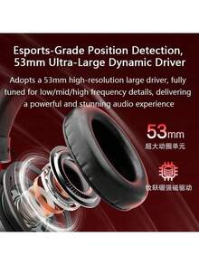 HP GH20pro 耳機頭戴式 四模有線無線連接 7.1聲道環繞音效 FPS遊戲聽音辨識位 電競多功能耳機 - 熊貓白 - 查看 3