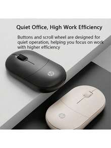 HP M251SE Lightweight Wireless Mouse: Stable 2.4G Wireless Transmission, Weighs Only 80 Grams, Easy To Carry, And Features A Convenient Battery Replacement. Suitable For Various Computer And Office Scenarios. Off-White Color.