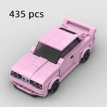 MIKEMENG White/Pink/Black Classic Adult Building Block Set, DIY Building Block Car/Sports Car Toy, City Technology Champion Cup Series, Suitable As A Gift For Boyfriend/Husband On Valentine's Day, Birthday, Halloween, Christmas, And For Home Decoration And Collection - Model - View 6