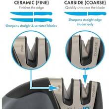 Kitchen IQ Edge Grip - Afilador de cuchillos (2 etapas), , Manual, 1(Negro) - Multicolor - Ver 7