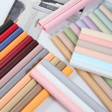 20 tờ/gói Giấy gói hoa màu trơn chống thấm nước, Giấy gói hoa hoàn thiện mờ - Hồng - Xem 2