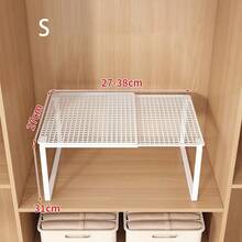 1件装可扩展黑白衣柜，多层储物空间，带搁板、拉出式鞋架、书架，适用于厨房和浴室收纳，空间整理，有3种尺寸可选，适合衣橱、宿舍、家居、返校季、教师节礼物、女士收纳、旅行和节日、秋季万圣节装饰