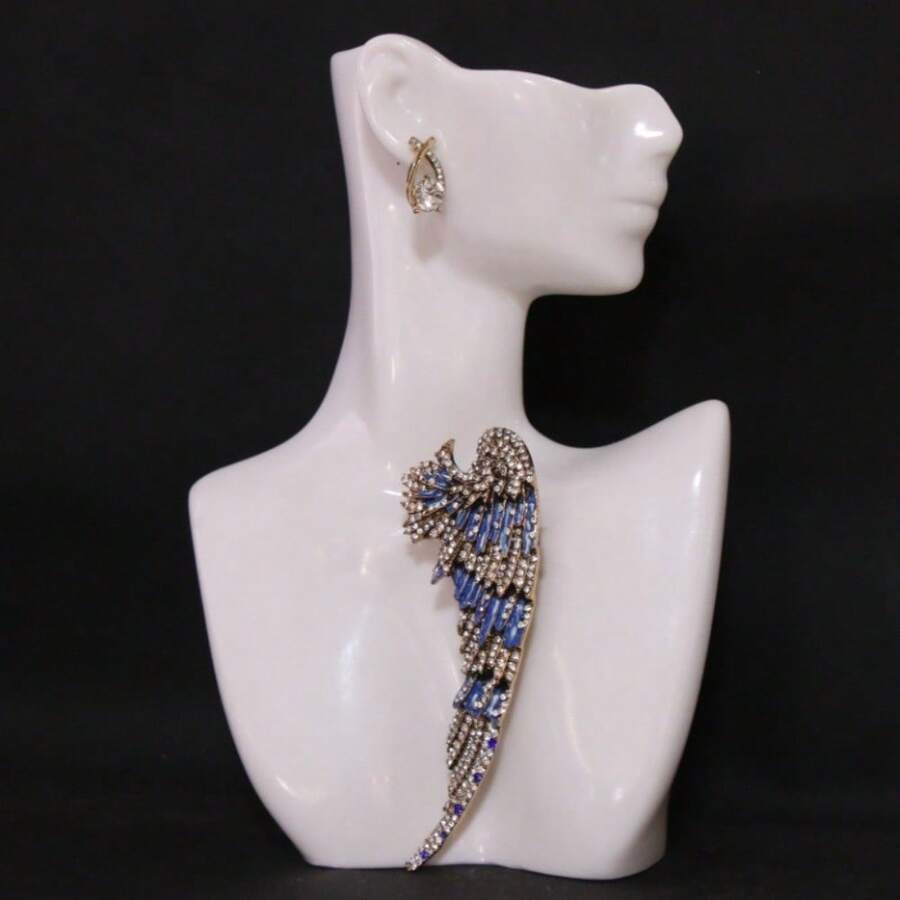 Fashionable Rhinestone Wing Brooch - Right - View 1
