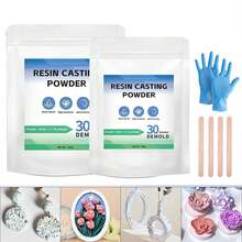 [Resin Casting Powder] - 300g/500g/1000g/2000g, Easy To Mix, Fast Solidifying, Multi-Purpose Home Decor Plaster, Suitable For Pottery, Ceramics, Crafts, Sculptures, 3D Models - White - View 3