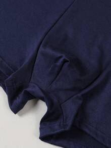 Valentine's Day Men's Blue Printed Boxer Briefs, Cartoon Monkey & Letter Print Elastic Holiday Underwear - Blue - View 4