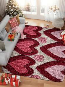 Valentine's Day Pink Heart Super Soft Fiber Rug - Non-Slip, Quick-Drying, Highly Absorbent, Soft Faux Cashmere Material, Perfect For Home Decor And Holiday Gifts - Multicolor - View 14