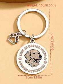 Cadeaux Golden Retriever Porte-clés Golden Retriever pour femmes et hommes Cadeaux pour les amateurs de chiens Maman de chien Papa de chiens Décoration de Noël - Multicolore - Voir 4