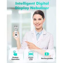 Portable Handheld Ultrasonic Nebulizer, Home Use Intelligent LED Display Nebulizer With 3 Speed Adjustments, Rechargeable And Reusable, Suitable For Travel And Home Use - Black - View 3