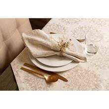 DII - Mesa de Comedor de Lino metálico Brillante, Juego de servilletas, 20 x 20 Pulgadas, Copos de Nieve Jacquard, 6 Piezas(Copos de nieve Jacquard Servilleta) - Multicolor - Ver 5