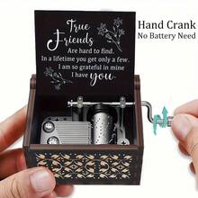 Unique Hand-Cranked Wooden Music Box - No Battery Needed, Perfect Gift For Any Occasion Such As Valentine's Day, Back To School, Easter, Etc. - Multicolor - View 4