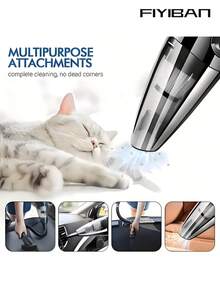 FIYIBAN Aspiradora inalámbrica, adecuada para la limpieza del hogar, la limpieza del automóvil, la eliminación del pelo de las mascotas, aspiradora portátil multifuncional de mano para automóvil, aplicable a diversos escenarios, incluye múltiples accesorios - Multicolor - Ver 11