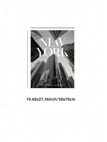 Tranh nghệ thuật không khung đen trắng phong cảnh thành phố New York, thiết kế chữ 'NEW YORK', tranh nghệ thuật đô thị tối giản, trang trí tường phong cảnh thành phố, phù hợp cho phòng khách, phòng ngủ hoặc ký túc xá, tranh vui nhộn, trang trí phòng, tranh treo tường. - Nhiều màu - Xem 12