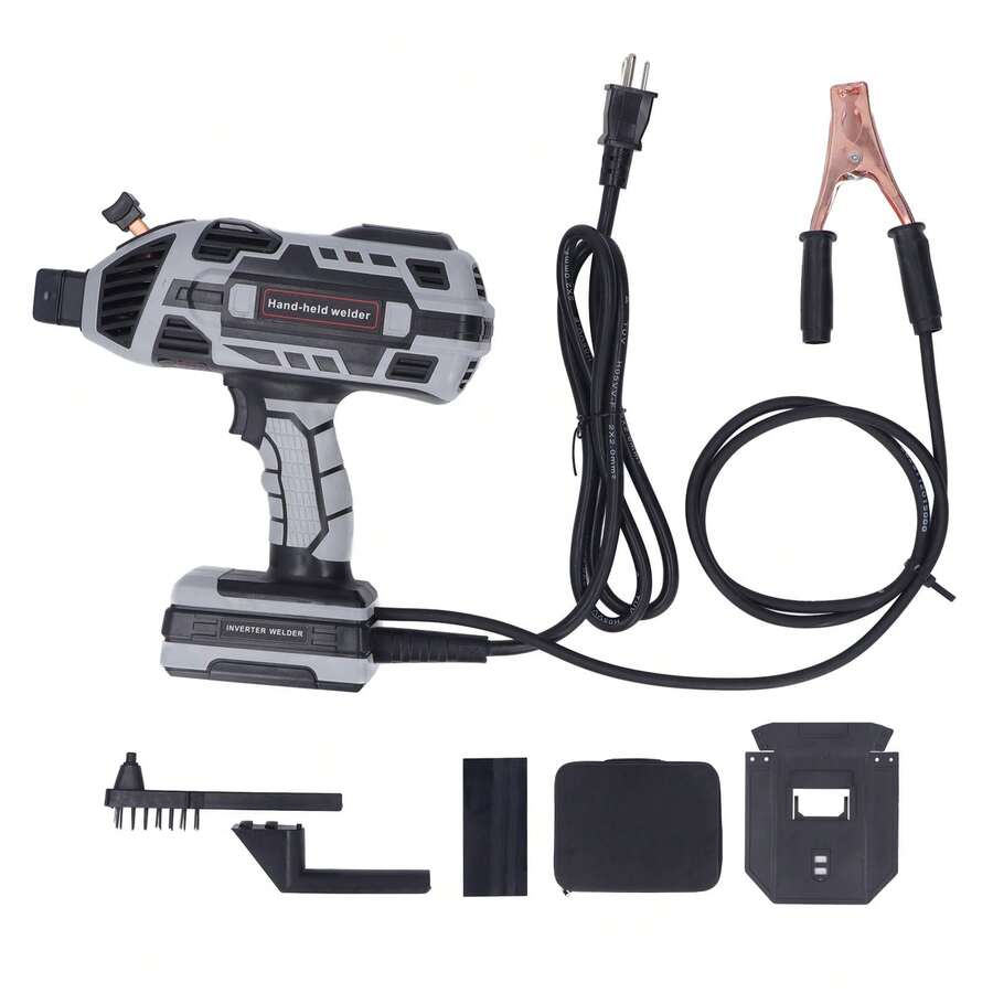 Kit de soldador de mano, máquina de soldadura por arco de salida 20-120A para proyectos de bricolaje en el hogar para varilla de 1/16-1/8 de pulgada - Tipo de Enchufe A USA (110-127V) - Ver 1