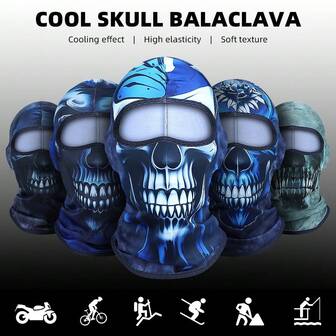 CS24-TM Cycling Mask & Scarf COOL SKULL BALACLAVA