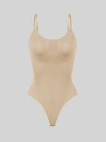 Aaseow 3件套女士塑身衣套装，无缝连体衣，紧身打底裤，束腰带，露背丁字裤或比基尼内裤，夏季款 - 彩色 - 查看 2