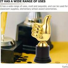 2 Stück Goldener Daumen-Hoch Pokal - Eleganter Kunststoff 1. Platz Pokal, geeignet für Sport, Wettbewerbe, Preisverleihungen und Partys, Sportpokal, Schulveranstaltungspreis, Sportgeschenk, langanhaltend und vielseitig einsetzbar, perfekt als Partyfavors, Gruppensport, Fußballspiel, Basketballspiel, Sportveranstaltungen, Klassenprämien, Geburtstagspartygeschenke, Familienfeiern, Spielergeschenke, Geschenke für Männer, Geschenke für Frauen, personalisierte Geschenke - Verschiedenfarbig - Übersicht 5