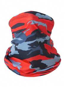 1pc Motorcycle Rider Unisex Versatile Headband Neck Gaiter & Face Mask, Highly Elastic & Comfortable, Outdoor Riding Windproof Sunscreen Multifunctional Bandana - Multicolor - View 15