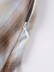 Women Plaid Skirt, Elegant Vintage Irregular Loose Summer Midi Skirt For Casual Daily - 彩色 - 查看 4