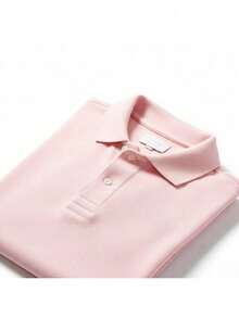 Men's Polo Shirt, Premium Slim Fit Cotton Piqué, Comfortable Casual Spring/Summer - Cocodrilo rosa bebé - Ver 2