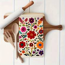 2pcs Vibrant Mexican Floral Kitchen Towels Durable Polyester, Fade-Resistant, Rectangular Design With Day Of The Dead Characters, Perfect For Cooking, Baking & Holiday Decor, Kitchen Decor And Accessorie16x24 Inch For Birthday Anniversaries, Valentine's Day, Thanksgiving, Christmas, Halloween, Wedding, New Year Gifts Provide, Ideal Gifts For Her, Him, Family Members, Boyfriends, Girlfriends, Fathers, Family Members, Mothers, Lovers, Daughters, Sons, Grandfathers, Grandmothers, Friends, Classmates And Pets KitchenTowel, Kitchen Sofa, Bed, Car, Bedroom, Living Room, Office, Outdoor Camping, Beach, Wall Decoration, Bedroom Decor, Fall Decor, Fall Decorations For Home, Christmas Party Theme KitchenTowel, Christmas Decor - 亮色2 - 查看 6