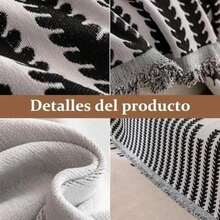 Funda de Sofá Reversible de Chenilla, Antideslizante, Lavable A Máquina, Protector Acolchado para Sofá, Fundas De Sofa Protector Cover, Añade Estilo y Comodidad a Tu Salón (70" x 60", )(Negro) - Multicolor - Ver 5