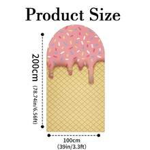 1Pc 2D Sweet Dessert Half Arch Backdrop - Kids Birthday Party Decor - 多色03 - 查看 9