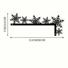 1 قطعة زخرفة زاوية الباب على شكل نجمة الثلج المعدنية، ديكور الحائط، ديكور إطار باب غرفة النوم وغرفة المعيشة والحمام، طراز فني، ديكور عيد الميلاد الحديث، مثبت على الحائط، للاستخدام الداخلي، ديكور عيد - الأسود - مشاهدة 4