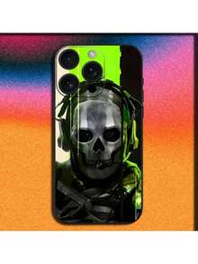 Funda de teléfono C-COD Call Of D-Duty G-Ghost compatible con 17,16,15,14,13,12,11,Pro,Max,Plus,E,SE4,Air,Mini, funda negra, funda compatible con funda  17 pro max, funda  17 pro, funda  17, funda  16, funda  16 pro max, funda  15 - Z3 - Ver 5