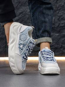 Men's Casual Sneakers New Fashionable Sports Shoes For Men Comfortable, Lightweight And Versatile Colors Thick Sole Heightening Bread Shoes - Multicolor - View 3