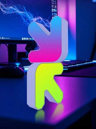 1个/2个装柔和不眩光暖光塑料创意箭头夜灯，简约创意风格黄色箭头造型氛围照明夜灯，适用于卧室、桌面、床头夜间阅读和手机使用