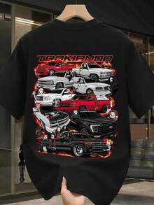 Camiseta gráfica para hombres |   Camiseta gráfica para entusiastas de camiones |   Diseño de modelos de coches 6-8 |   Tela 100% Algodón |   Ajuste suave y cómodo |   Regalo perfecto para hombres |   Esencial para uso diario |   Camiseta de Cuello Redondo Unisex |   Envío directo de fábrica - Negro - Ver 1