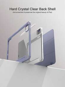 TPU 皮革翻盖保护套，兼容 iPad A16（第 11/10 代）、第 9/8/7 代（10.2 英寸）、iPad Air（10.9 英寸）、iPad Pro（11 英寸）、iPad Air（10.9 英寸）、iPad Pro（12.9 英寸），灰紫色 - 淺灰紫 - 查看 6