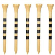 一套40/60/80/20支装优质竹制高尔夫球座 - 2.74英寸，柔韧白色带黑色条纹 - 适用于练习场和比赛场地，高尔夫球配件 - 1套