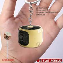 2D Flat Portable Mini Speaker Keychain With Music Playback Function - Compatible With Spotify And Other Music Apps, Zinc Alloy Ring, Natural Sound Effect - Hands-Free Car/Backpack Speaker, Ideal For Music Lovers (No Headphones Needed) - Elegant Tech Gift For Smartphones, 2D Flat Design - Multicolor - View 7