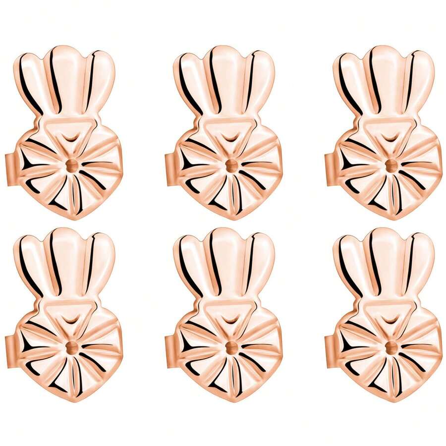 3 Pairs Earring Backs Cushion For Sagging Ears Fixing Earring Backs Cushion For Heavy Earrings Adjustable Earring Backs Cushion - 銀色 - 查看 1
