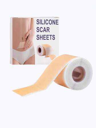 1 rulle silikonärrark för medicinsk ärrtejp silikonplåster för kejsarsnittremsor