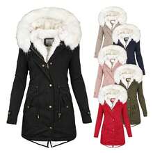 Women Winter Coats - Khaki - View 3